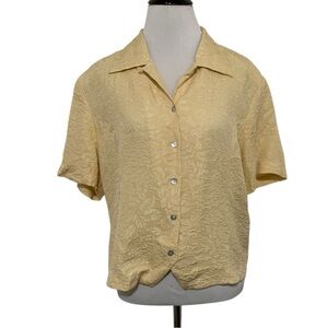 Vintage Allison Taylor Short Sleeve Button Down Silk Blouse